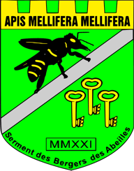 Sous Serment des Bergers des Abeilles 01-2021 Blason de l'association des Bergers des abeilles Nores